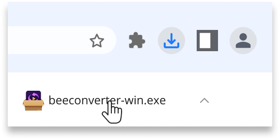 Abra el archivo .exe